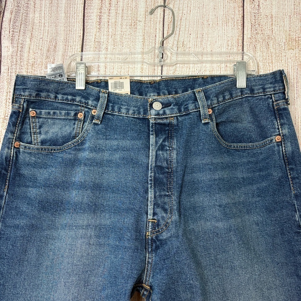 Levis Mens Original Straight Jeans size 38X32 - Picture 9 of 11
